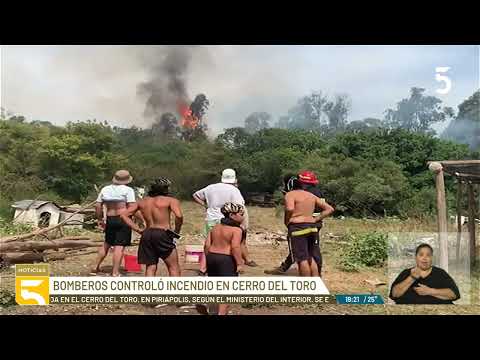 Bomberos logró controlar el incendio en el Cerro del Toro