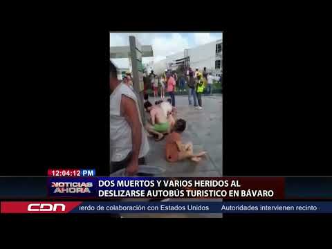 Dos decesos y varios heridos al deslizarse autobús turístico en Bávaro