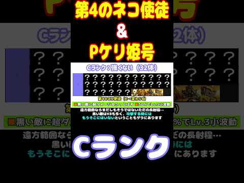 第4のネコ使徒＆プレミアムケリ姫号のTier #にゃんこ大戦争 #Tier表 #shorts