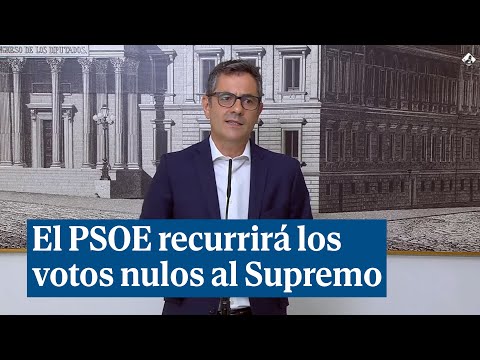 El PSOE recurrirá ante el Supremo la decisión de la JEC de no revisar los votos nulos de Madrid