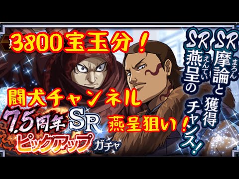 キングダム乱(7.5周年　3800宝玉分SRピックを100や！燕呈は裏技極まで遠いわ… 討伐趙国今日もがんばろか！)闘犬チャンネル