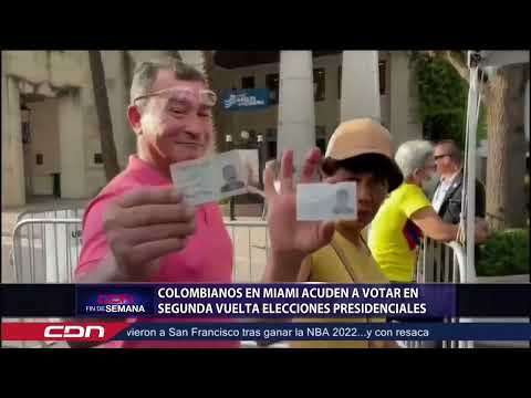 Colombianos en Miami acuden a votar en segunda vuelta elecciones presidenciales