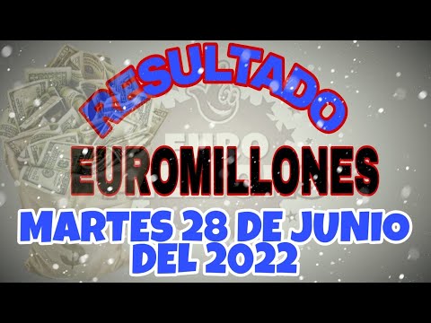RESULTADO LOTERÍA EUROMILLONES DEL MARTES 28 DE JUNIO DEL 2022 /LOTERÍA DE EUROPA/