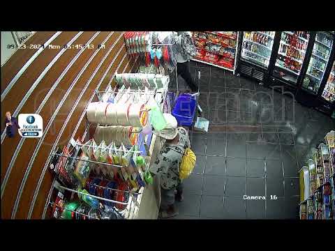 CCTV footage captured a man shop lifting at Smart Shoppers Supermarket in Marabella.