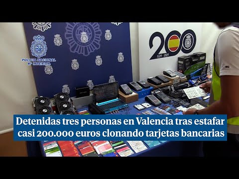 Detenidas tres personas en Valencia tras estafar casi 200.000 euros clonando tarjetas bancarias
