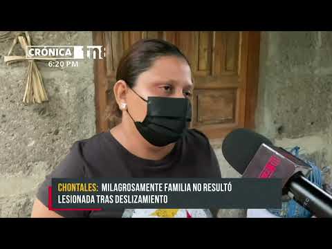Lluvias provocan deslizamiento de tierra sobre una vivienda en Juigalpa - Nicaragua