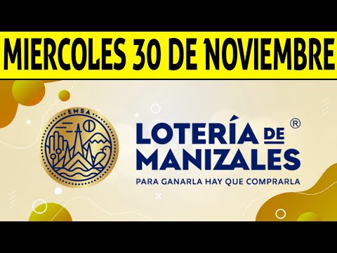 Resultados Lotería de MANIZALES del Miércoles 30 de Noviembre de 2022 | PREMIO MAYOR