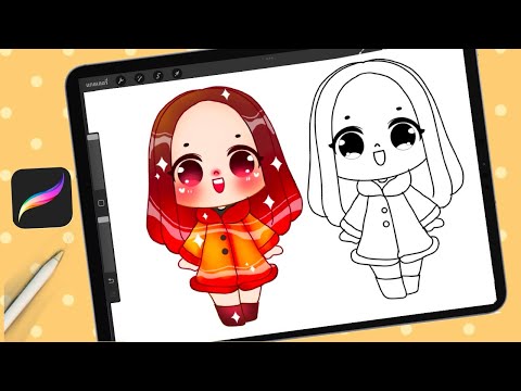 สอนวาดรูปสาวน้อยชุดกันหนาวกา