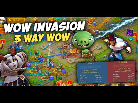 Lords Mobile – 🔥WoW Invasion! 3-Way WoW vs -UA & SVM ⚔️