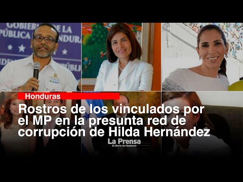 Rostros de los vinculados por el MP en la presunta red de corrupción de Hilda Hernández