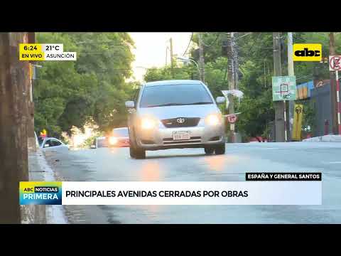 Asunción: Principales avenidas cerradas por obras y sin ninguna señalización