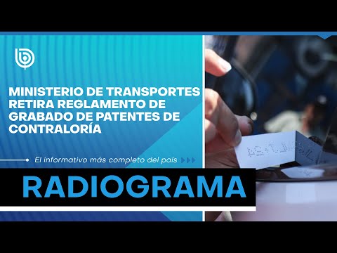 Ministerio de Transportes retira reglamento de grabado de patentes de Contraloría