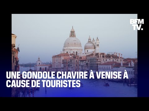Une gondole chavire à Venise à cause de touristes qui se prenaient en selfie