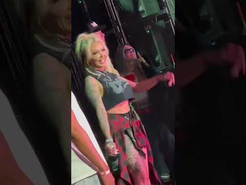 Megan Fox, MGK seen rocking out backstage with Jellyroll and Bunnie XO at Stagecoach #shorts