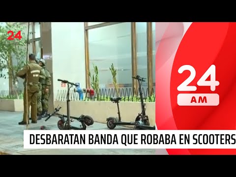 Carabineros desbarata banda que asaltaba y robaba a bordo de scooters en Santiago | 24 Horas