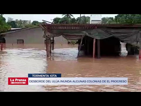 Desborde del río Ulúa vuelve a inundar algunas colonias de El Progreso
