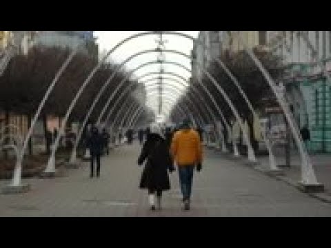 Streets look empty as Ukraine imposes lockdown