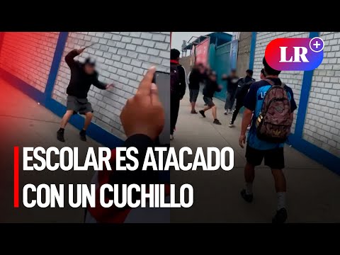 Escolar es atacado con un cuchillo en la salida de su colegio en San Juan de Miraflores | #LR