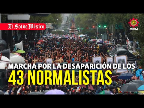 Marcha por el 10 aniversario de la desaparición de los 43 normalistas de Ayotzinapa