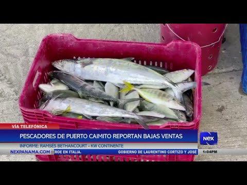 Pescadores de Puerto Caimito reportan bajas ventas en los productos de mar
