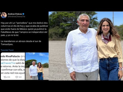 RIVA PALACIO INSISTE QUE HAY ALGO ENTRE ADÁN AUGUSTO Y ANDREA CHÁVEZ, QUÉ VERGÜENZA DE PERIODISTA