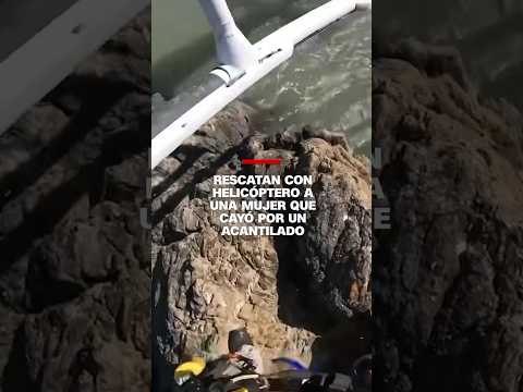 Rescatam con helicóptero a una mujer que cayó por un acantilado