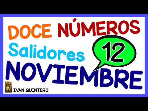 Los 12 Números Salidores de Noviembre | La Tablita tv