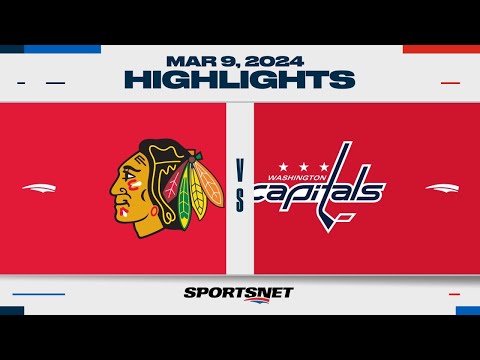 NHL Highlights | Blackhawks vs. Capitals - March 9, 2024