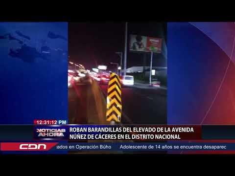Roban barandillas del elevado de la avenida Núñez de Cáceres en el Distrito Nacional