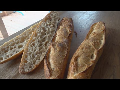 French baker Netry celebrates winning the annual best baguette in Paris competition