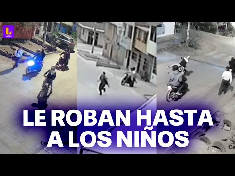 Ola de asaltos en moto: Graban a delincuentes robando a varios vecinos de Villa María del Triunfo