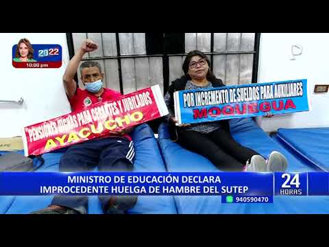 Ministerio de Educación declara improcedente huelga de hambre del Sutep
