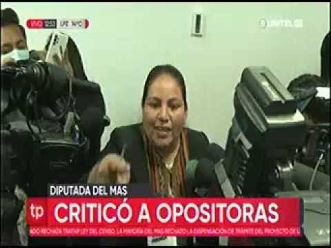 23112022 DEISY CHOQUE DIPUTADA DEL MAS CRITICÓ A OPOSITORAS RED UNITEL