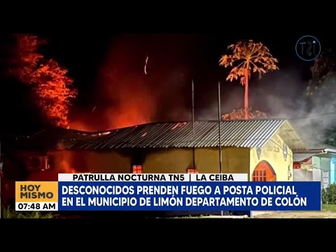 Prenden fuego a posta policial en municipio de Limón, Colón