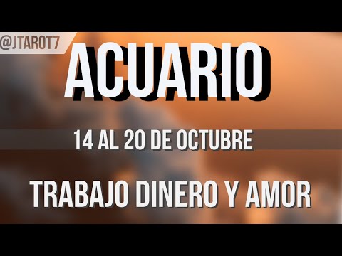 ACUARIO HORÓSCOPO SEMANAL 14 AL 20 DE OCTUBRE 2024