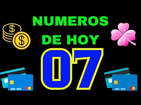 NÚMEROS DE LA SUERTE PARA HOY 07 NÚMEROS BUENOS PARA HOY 07  DE JULIO  2024