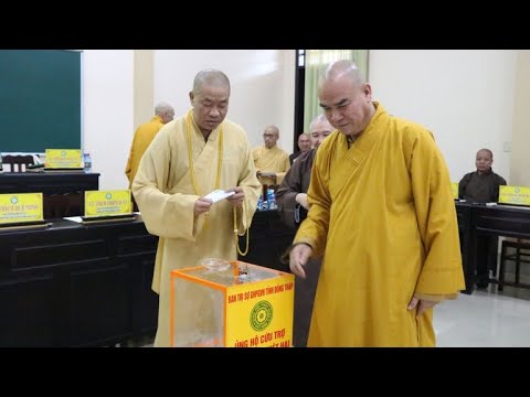 VIDEO: Ban Trị sự Phật giáo tỉnh họp và hội thu ủng hộ đồng bào bị thiên tai