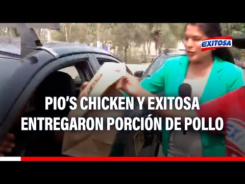 Pio's Chicken y Exitosa entregaron porción de pollo a primeros conductores oyentes de los 95.5 FM