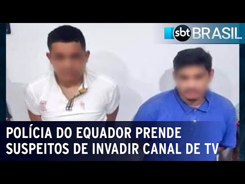 Polícia do Equador prende dois suspeitos de invadir canal de TV | SBT Brasil (18/01/24)