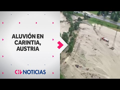 IMPACTANTE TOMA AÉREA de un aluvión en Carintia, Austria - CHV Noticias