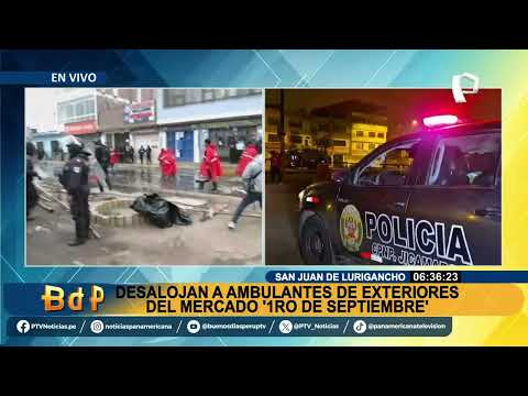 Después de 20 años: desalojan a ambulantes de los exteriores del mercado 1 de Septiembre en SJL