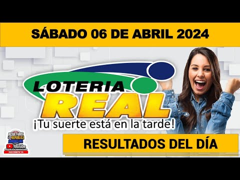 Lotería REAL Resultados del SORTEO EN VIVO de hoy SÁBADO 06 de abril del 2024 #loteriareal