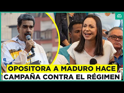 Opositora realiza campaña contra Maduro: Machado enciende las elecciones en Venezuela