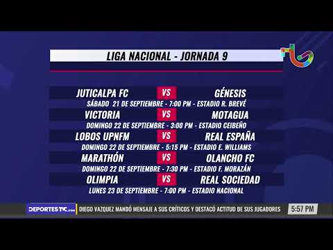 Así serán los próximos juegos de la jornada 9 de Liga Nacional