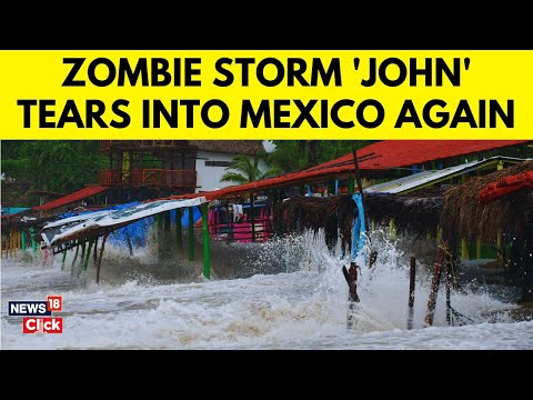 Storm In Mexico | Tropical Storm John Strengthens Again, Threatens Pacific Coast Communities | N18G