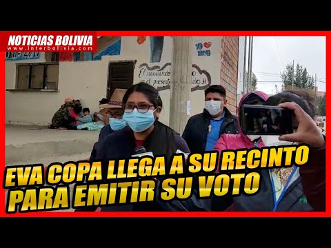 ? EVA COPA LLEGA A SU RECINTO ELECTORAL PARA EFECTUAR SU VOTO | ELECCIONES BOLIVIA 2020 ?