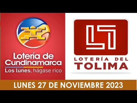 PRONÓSTICOS Y RESULTADOS LOTERIA DE CUNDINAMARCA Y DEL TOLIMA LUNES 27 DE NOVIEMBRE DE 2023