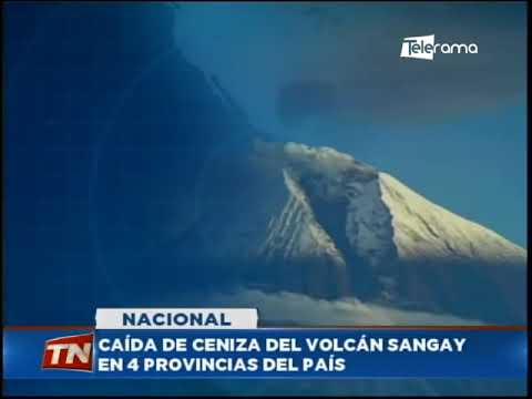 Caída de ceniza del volcán Sangay en 4 provincias del país