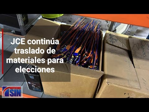 JCE continúa traslado de materiales para elecciones