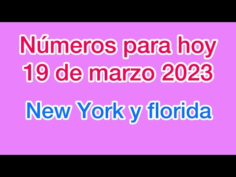 Números para hoy 19 de marzo 2023 #floridalottery #loteria #newyorklotto